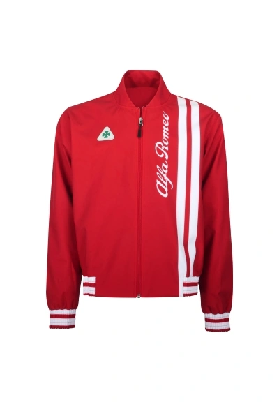 Unisex Striped Bomber Jacket with QV Logo